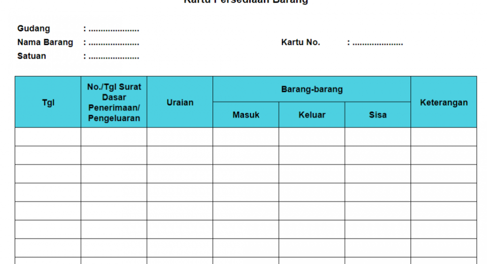 kartu stok barang